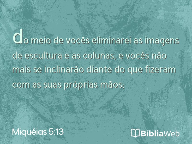 Miquéias 5:13 em imagem para compartilhar