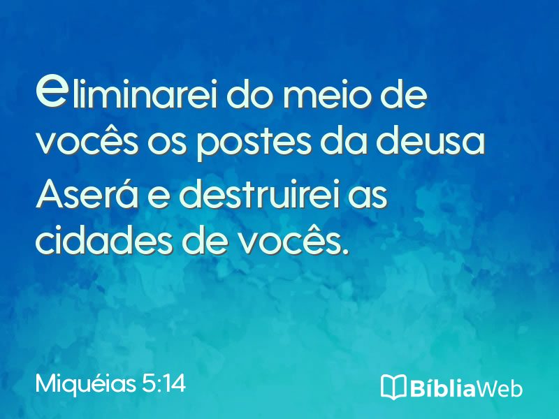 Miquéias 5:14 em imagem para compartilhar