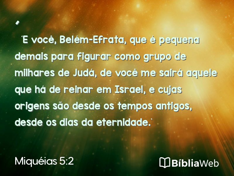 Miquéias 5:2 em imagem para compartilhar