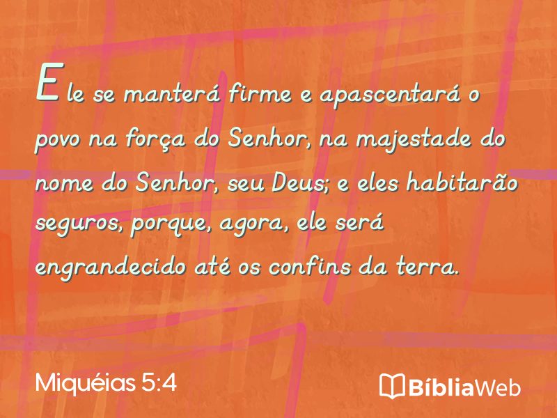 Miquéias 5:4 em imagem para compartilhar