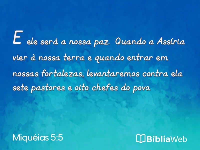 Miquéias 5:5 em imagem para compartilhar