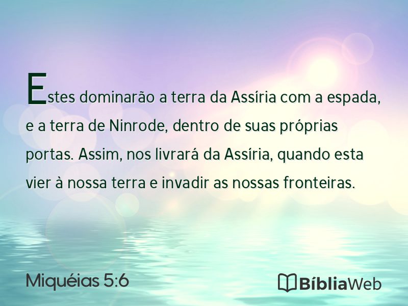 Miquéias 5:6 em imagem para compartilhar