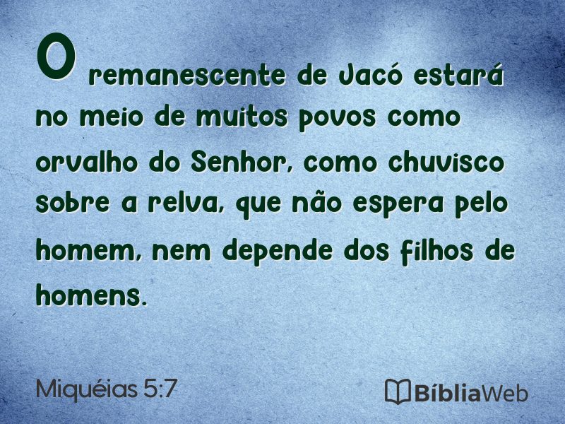 Miquéias 5:7 em imagem para compartilhar