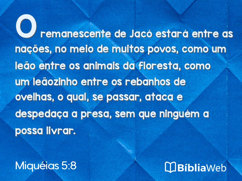 Miquéias 5:8 em imagem para compartilhar