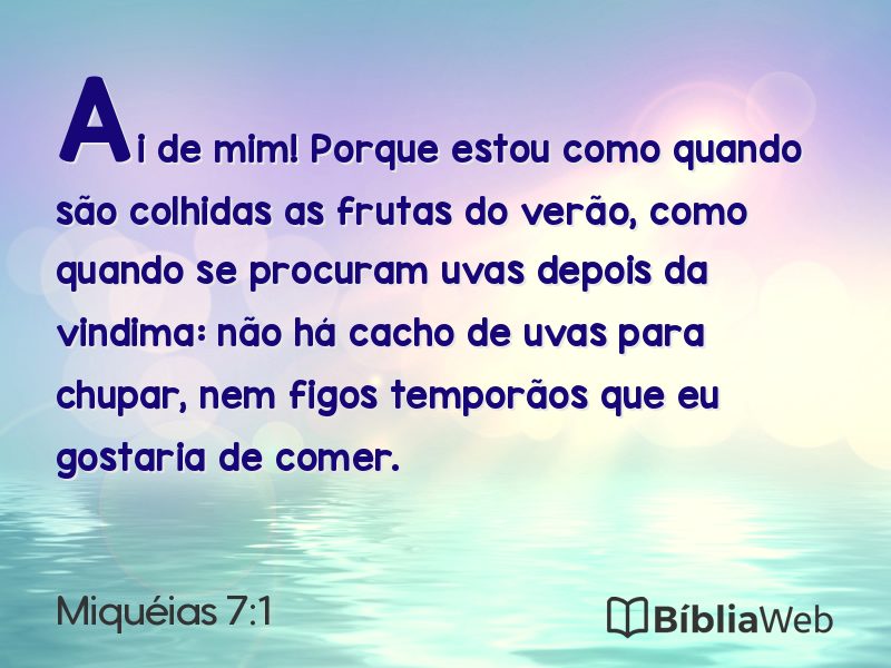 Miquéias 7:1 em imagem para compartilhar