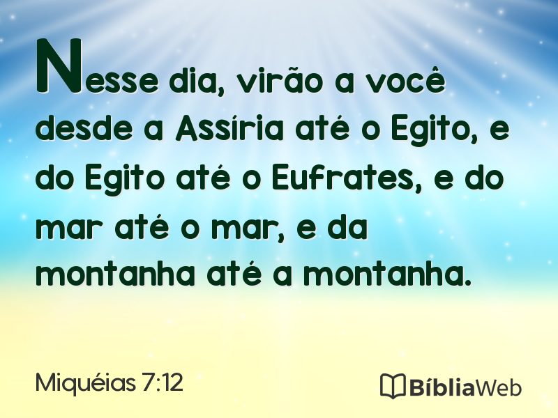 Miquéias 7:12 em imagem para compartilhar