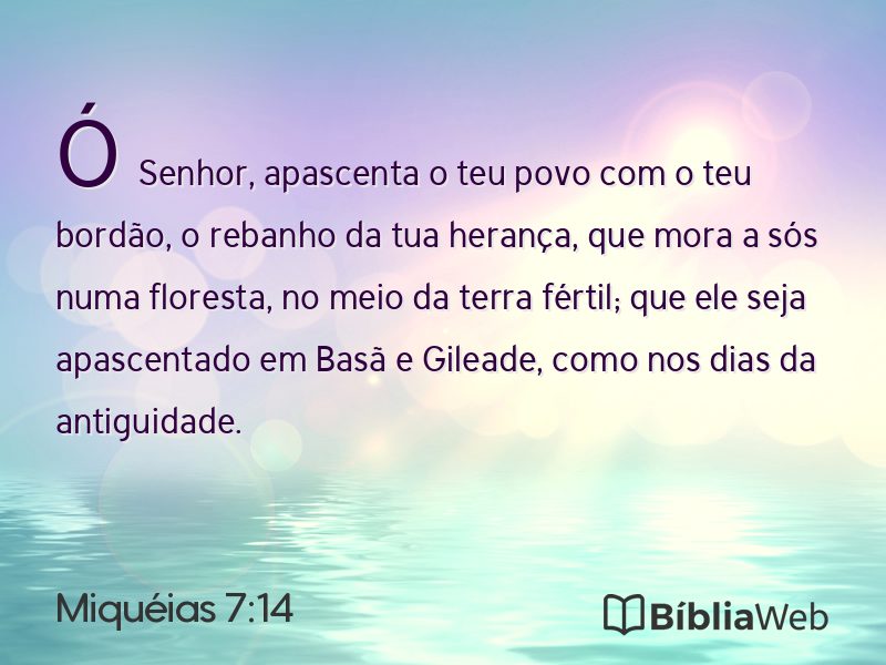 Miquéias 7:14 em imagem para compartilhar