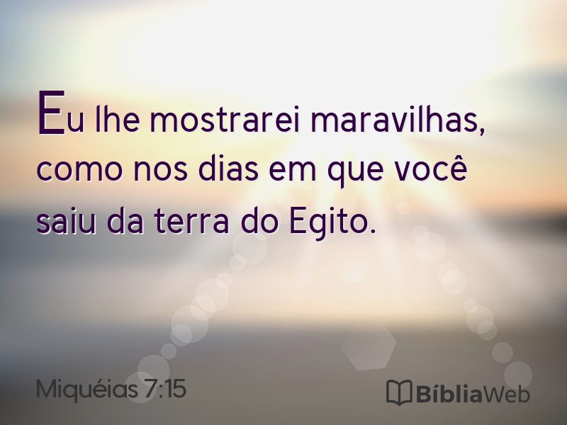 Miquéias 7:15 em imagem para compartilhar