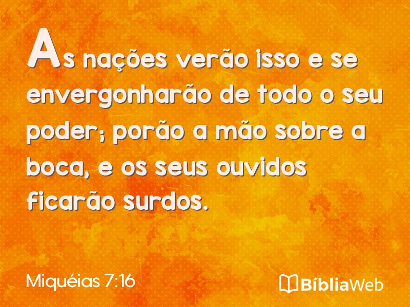Miquéias 7:16 em imagem para compartilhar