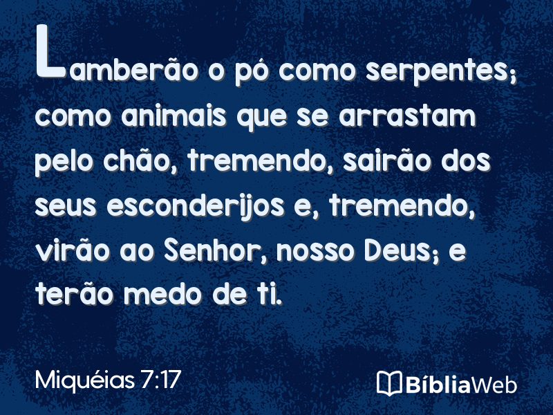 Miquéias 7:17 em imagem para compartilhar