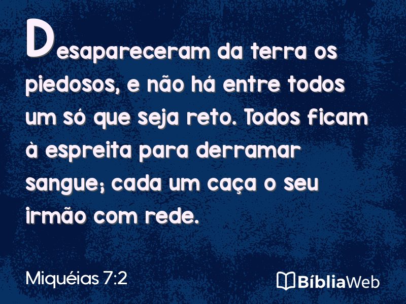 Miquéias 7:2 em imagem para compartilhar