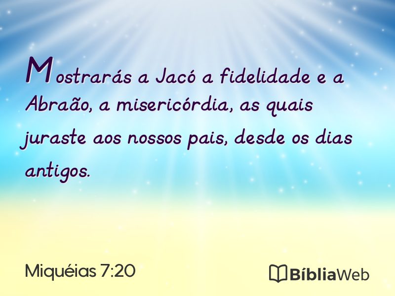 Miquéias 7:20 em imagem para compartilhar