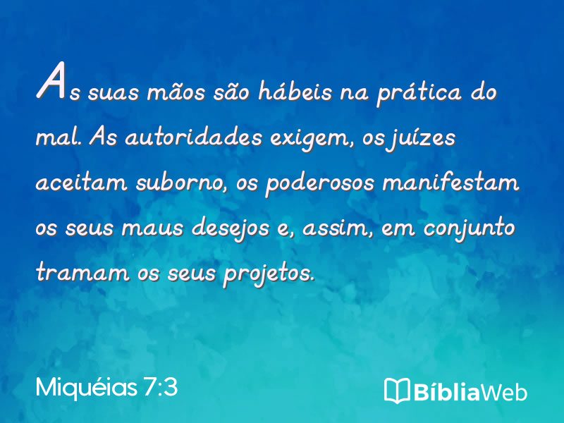 Miquéias 7:3 em imagem para compartilhar