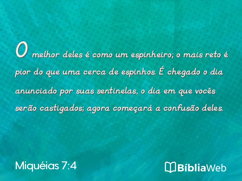 Miquéias 7:4 em imagem para compartilhar