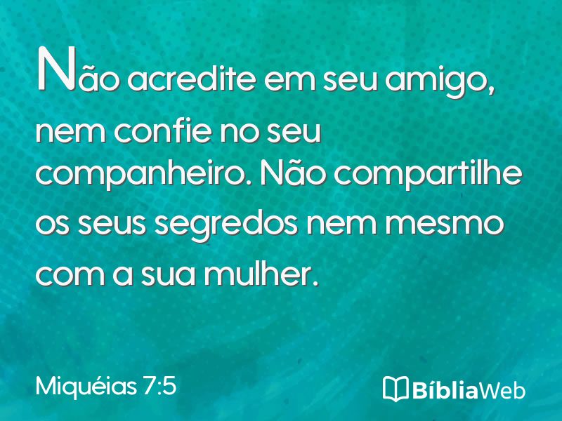 Miquéias 7:5 em imagem para compartilhar