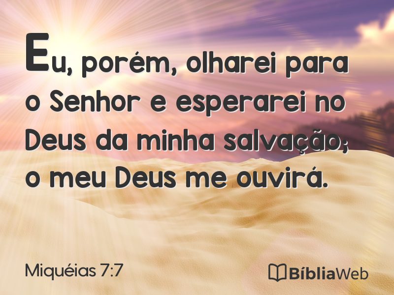 Miquéias 7:7 em imagem para compartilhar
