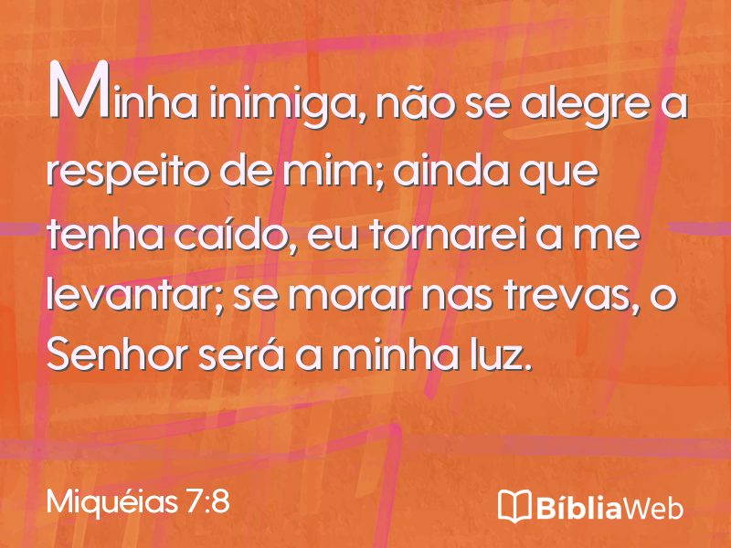 Miquéias 7:8 em imagem para compartilhar