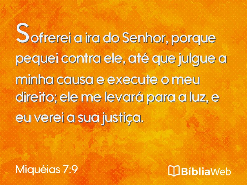 Miquéias 7:9 em imagem para compartilhar