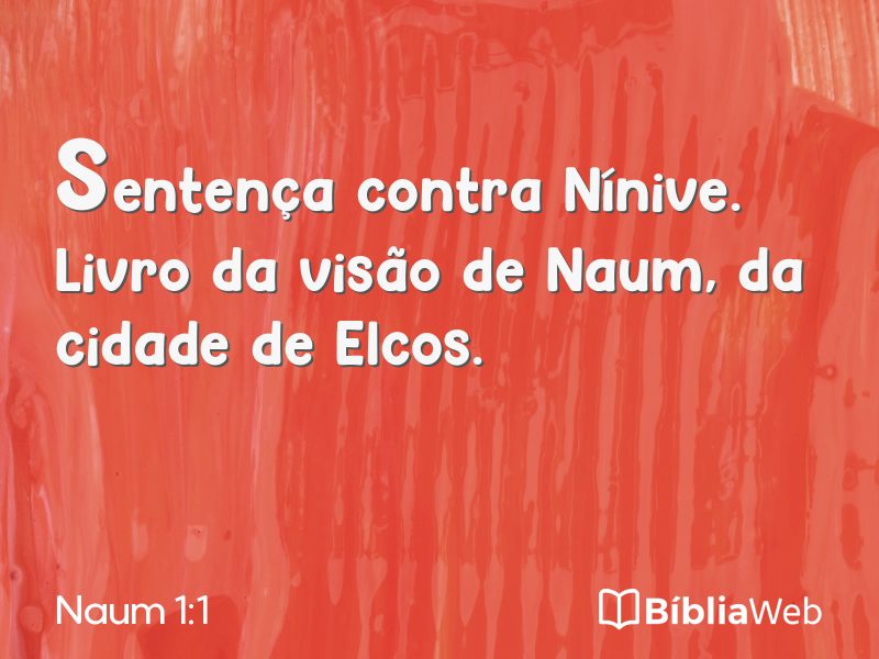 Naum 1:1 em imagem para compartilhar