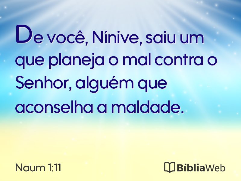 Naum 1:11 em imagem para compartilhar