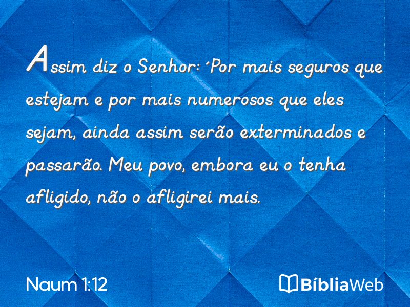 Naum 1:12 em imagem para compartilhar