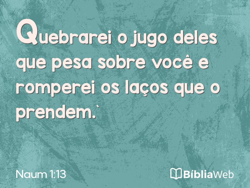 Naum 1:13 em imagem para compartilhar