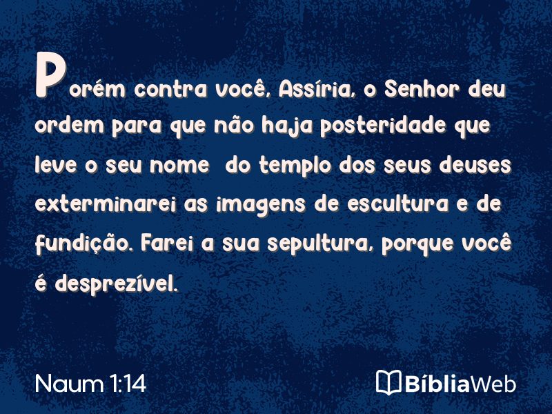 Naum 1:14 em imagem para compartilhar
