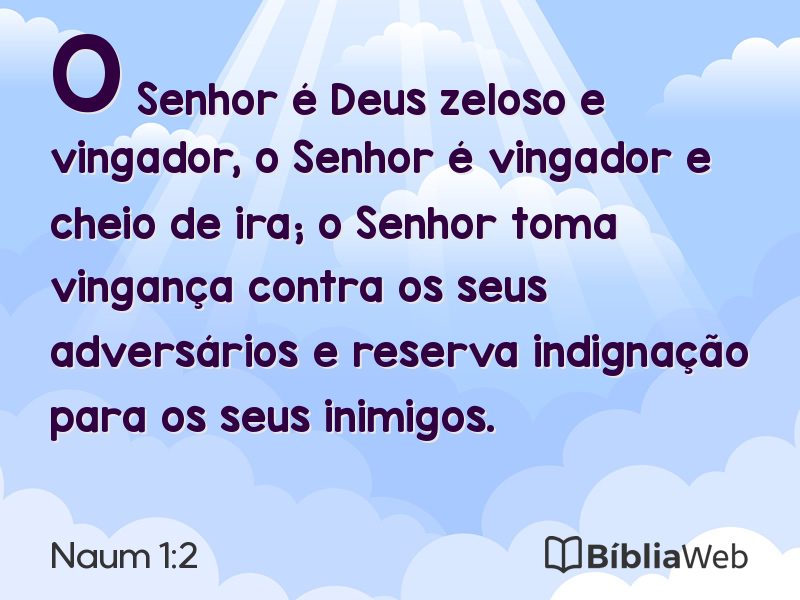 Naum 1:2 em imagem para compartilhar