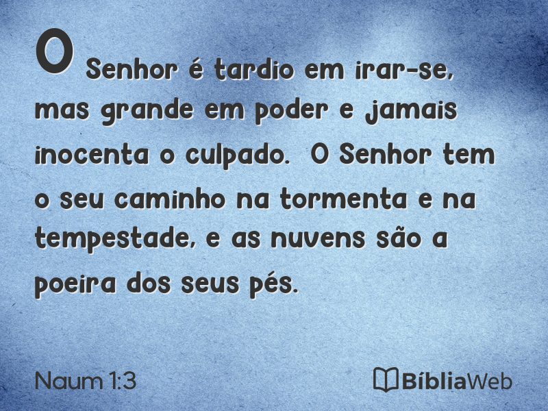 Naum 1:3 em imagem para compartilhar