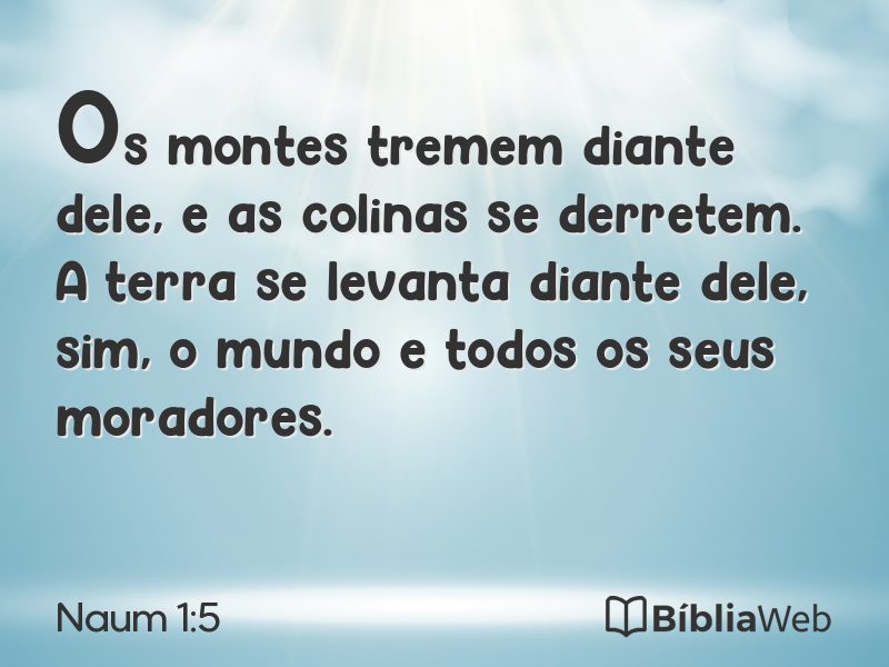 Naum 1:5 em imagem para compartilhar