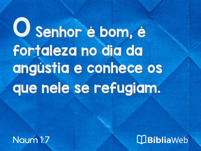 Naum 1:7 em imagem para compartilhar