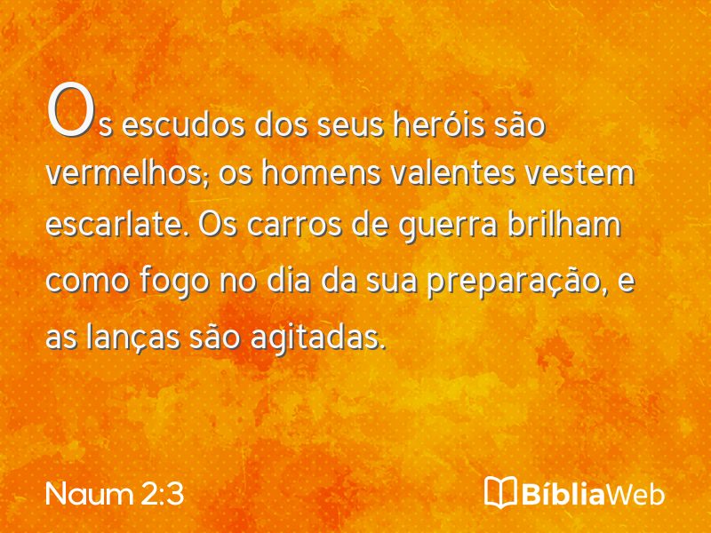 Naum 2:3 em imagem para compartilhar