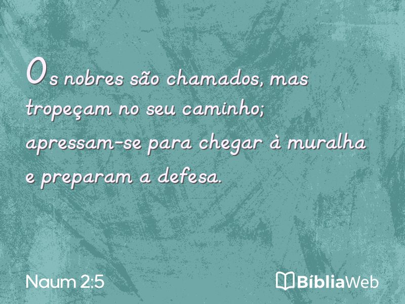 Naum 2:5 em imagem para compartilhar