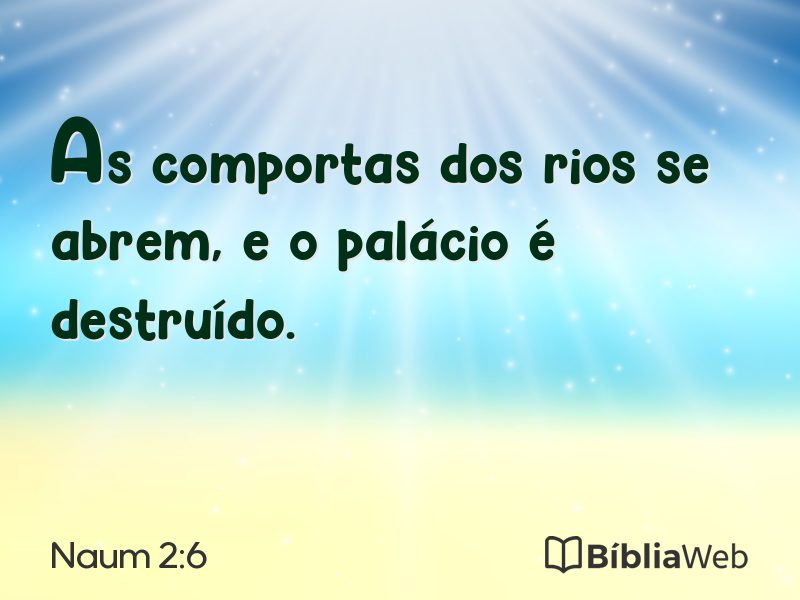 Naum 2:6 em imagem para compartilhar