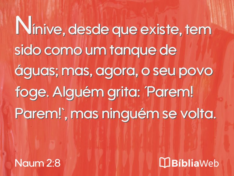 Naum 2:8 em imagem para compartilhar