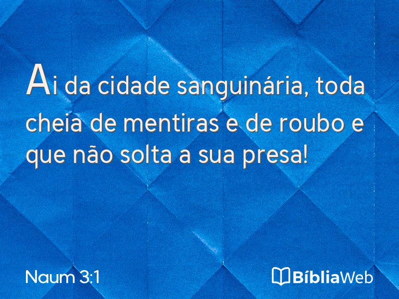 Naum 3:1 em imagem para compartilhar