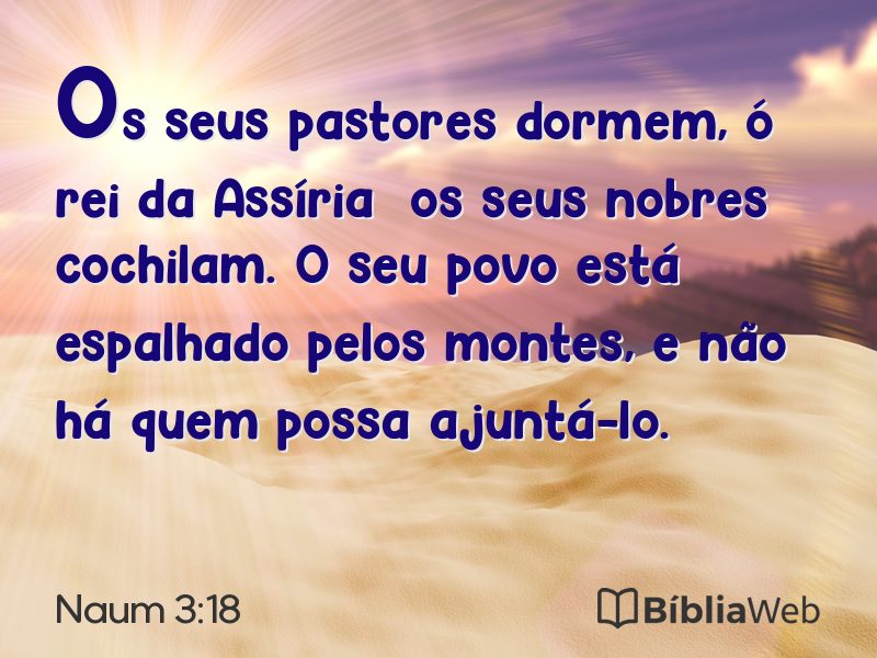 Naum 3:18 em imagem para compartilhar
