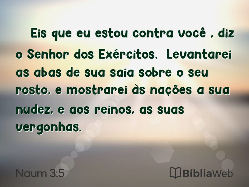 Naum 3:5 em imagem para compartilhar