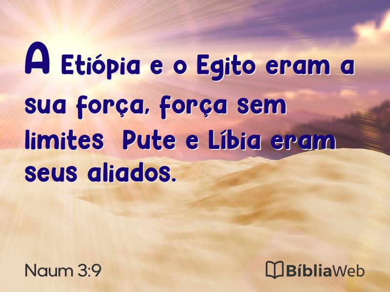 Naum 3:9 em imagem para compartilhar