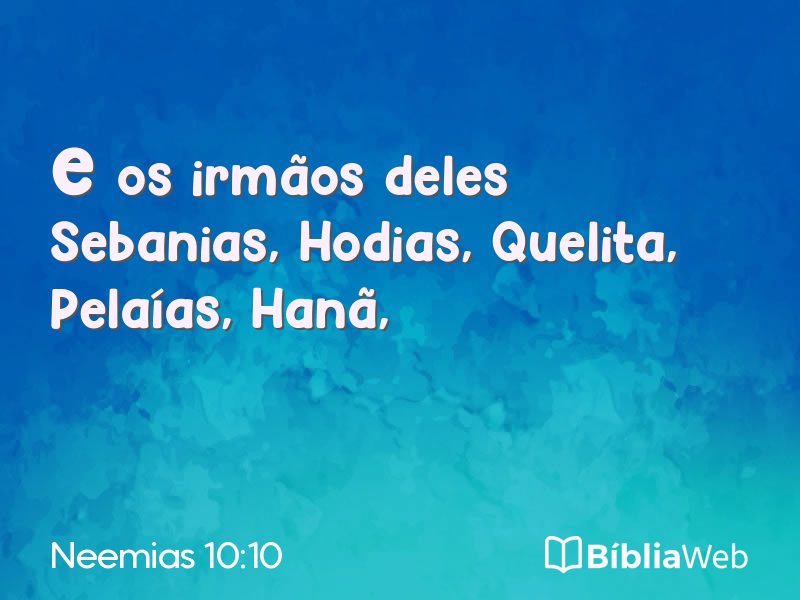 Neemias 10:10 em imagem para compartilhar