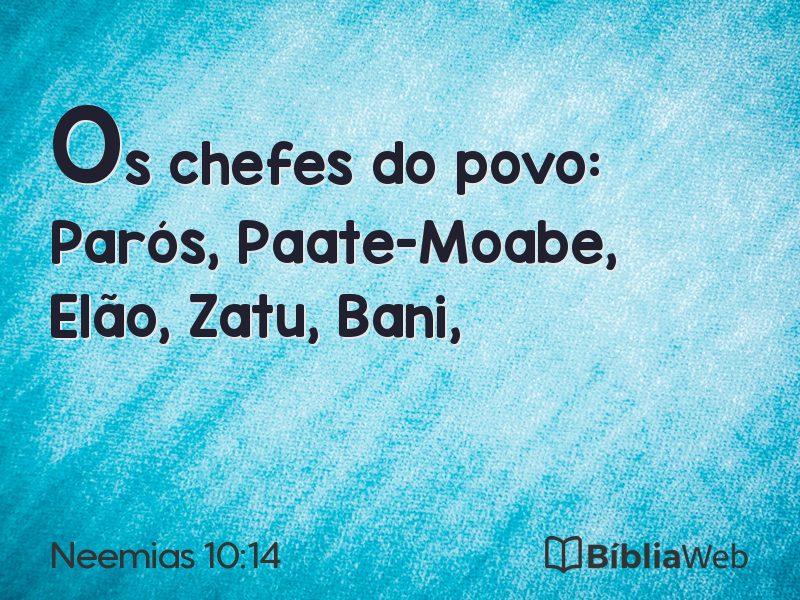 Neemias 10:14 em imagem para compartilhar