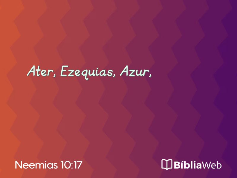 Neemias 10:17 em imagem para compartilhar