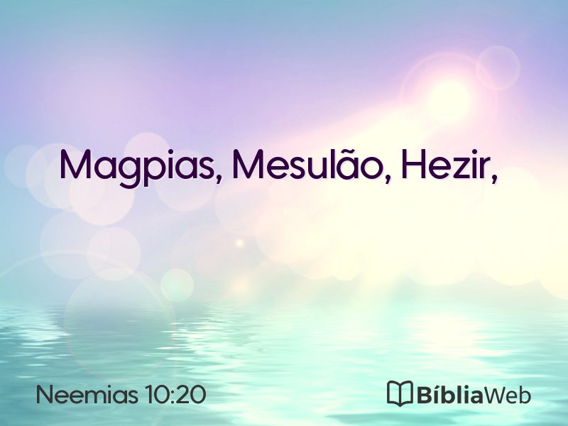 Neemias 10:20 em imagem para compartilhar