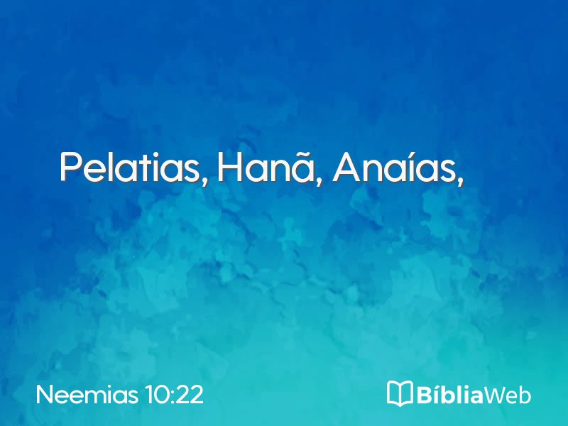 Neemias 10:22 em imagem para compartilhar