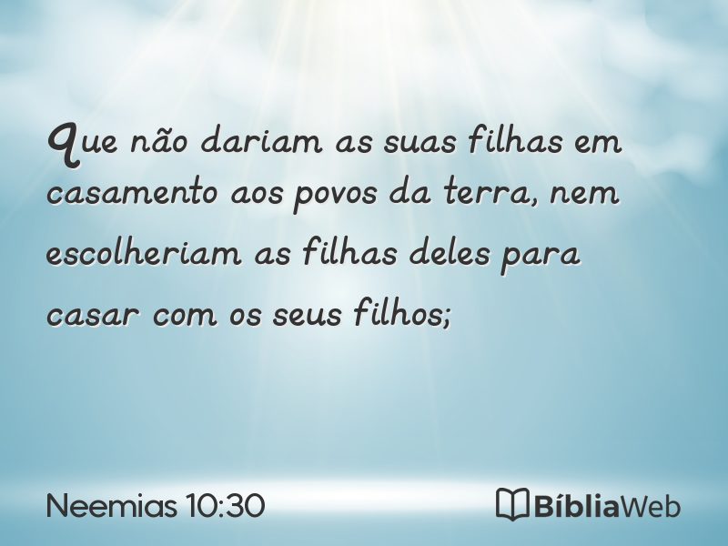 Neemias 10:30 em imagem para compartilhar