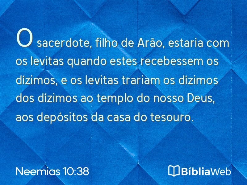 Neemias 10:38 em imagem para compartilhar