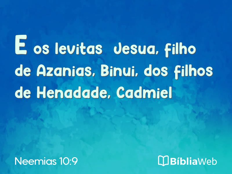 Neemias 10:9 em imagem para compartilhar