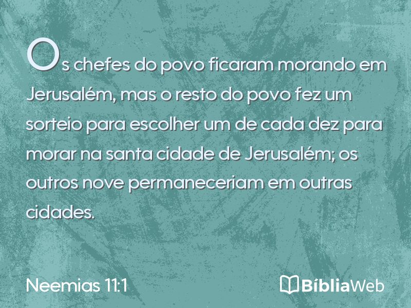 Neemias 11:1 em imagem para compartilhar