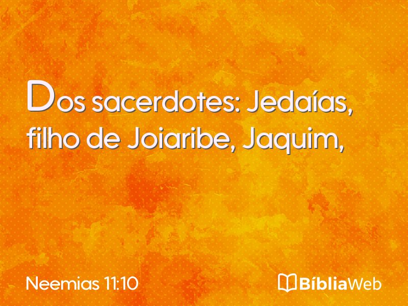 Neemias 11:10 em imagem para compartilhar