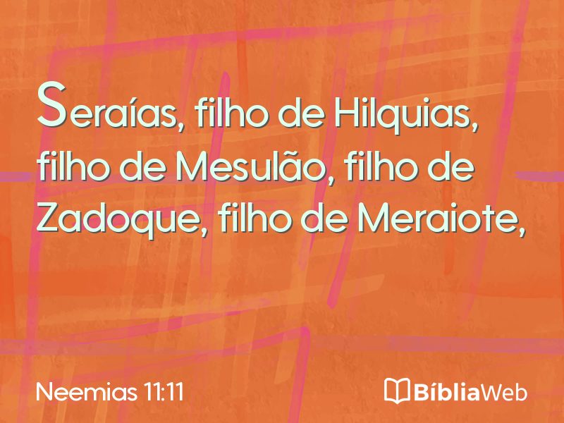 Neemias 11:11 em imagem para compartilhar